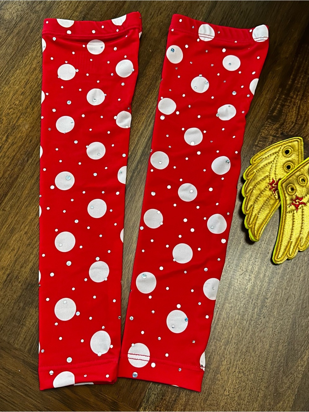 Sparkle Athletic Polka Dots Arm Sleeves Small